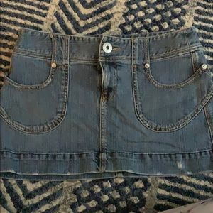 Jean mini skirt